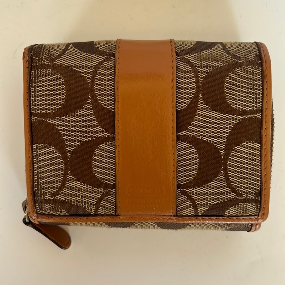 Coach tan leather wallet